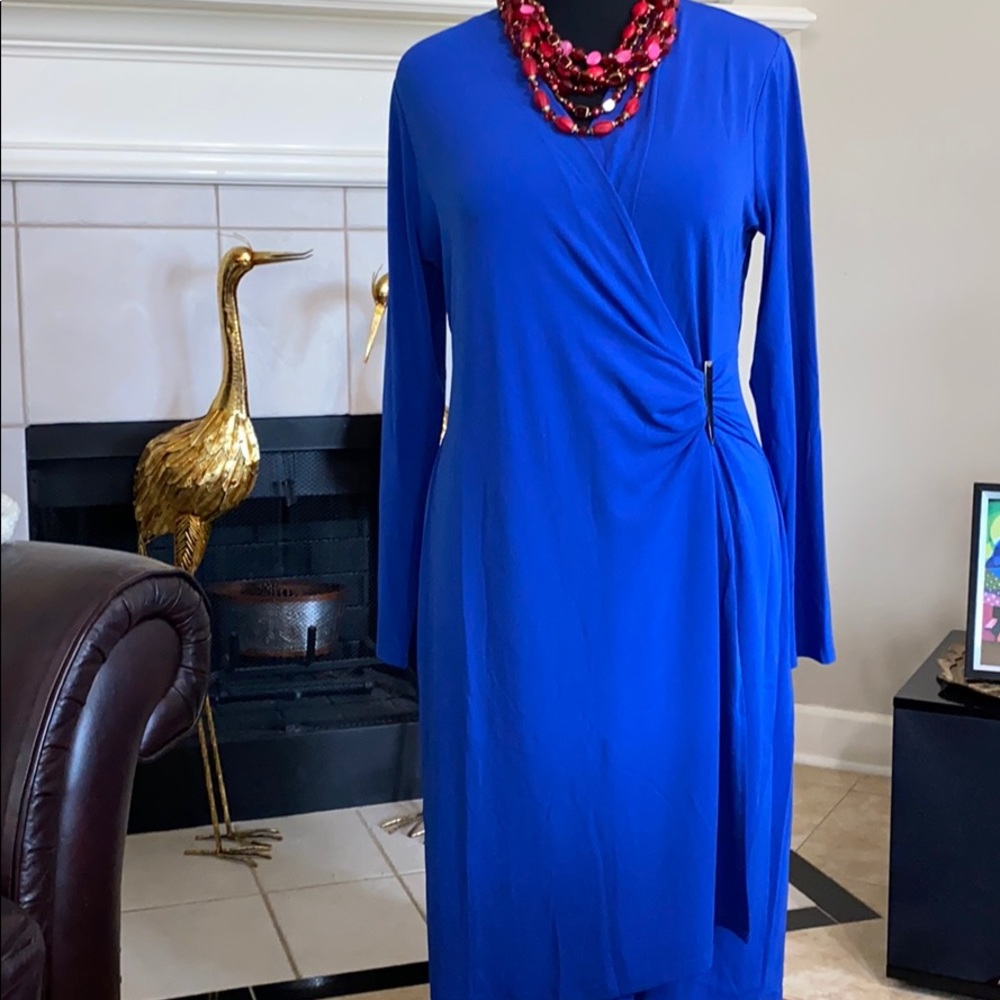 Bold and bright in a London Times dress!